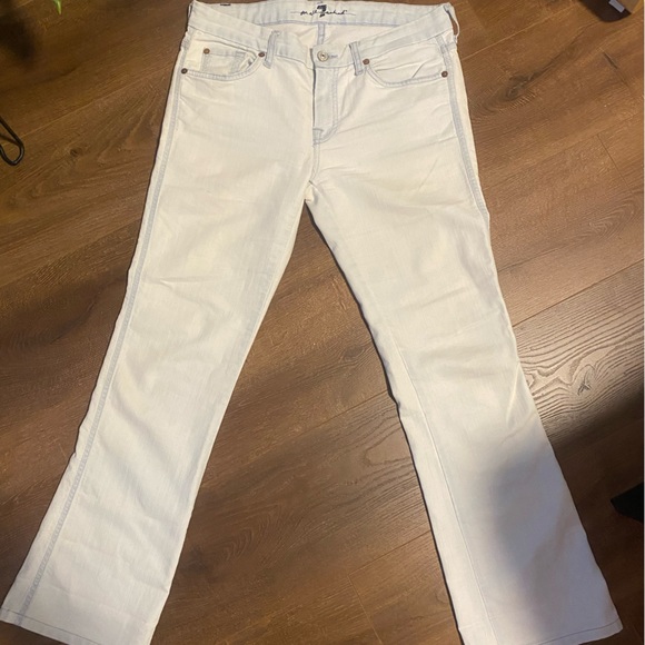 Pale Blue 7 For All Mankind A Pocket Jeans Size 30 - Picture 5 of 16